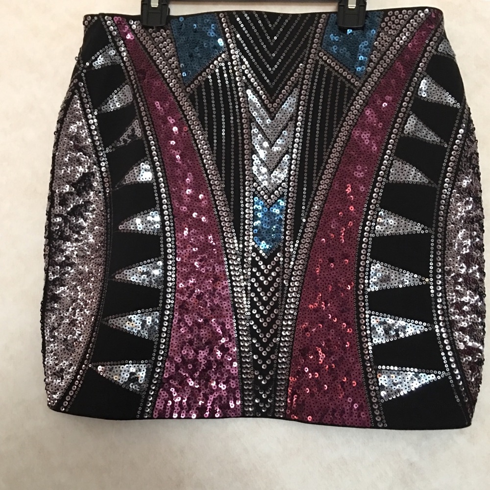 Express Sequin Mini Skirt